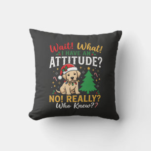 Lustige Weihnachten Hund Haltung Feiertag Kissen