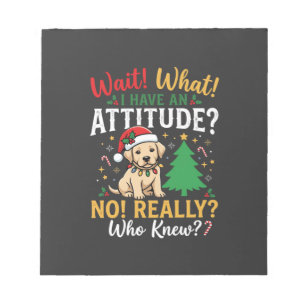 Lustige Weihnachten Hund Haltung Feiertag Notizblock