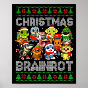 Lustige Weihnachten Italienische Gehirnerweichung Poster
