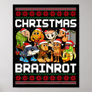 Lustige Weihnachten Italienische Gehirnfäule Für M Poster