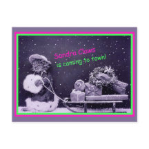 Lustige Weihnachten Katze Vintage