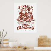 Lustige Weihnachten Poster (Küche)