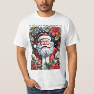 Lustige Weihnachten Vintage Santa Claus Nacht Szen T-Shirt