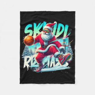 Lustige Weihnachten Xmas Skibidi Rizzmas Santa Bas Fleecedecke