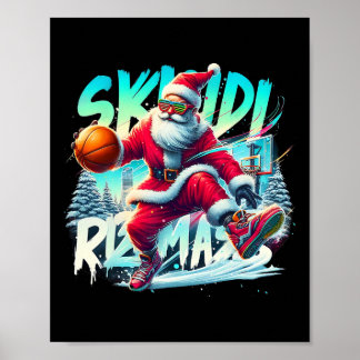 Lustige Weihnachten Xmas Skibidi Rizzmas Santa Bas Poster