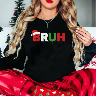 Lustige Weihnachts-"BRUH"-Santa-Mütze Sweatshirt