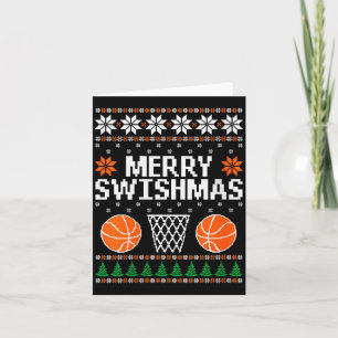 Lustige Weihnachts-Frauen Swishmas Xmas Basketball Karte