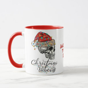 Lustige Weihnachts-Grusel-Vibes Xmas-Party Tasse