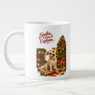 Lustige Weihnachts-Hund-Illustration Jumbo-Tasse