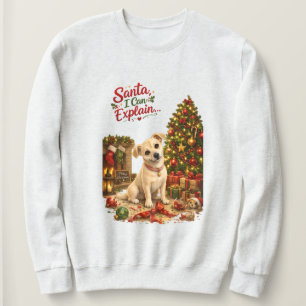 Lustige Weihnachts-Hund-Illustration Sweatshirt