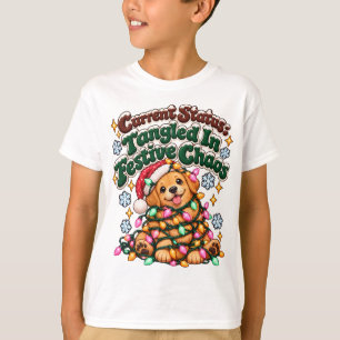 Lustige Weihnachts-Hund-Lichter Sarkastischer Wint T-Shirt