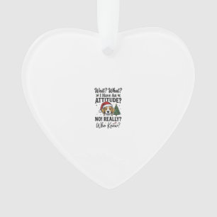 Lustige Weihnachts-Hunde-Einstellung Vintage-Gravu Ornament