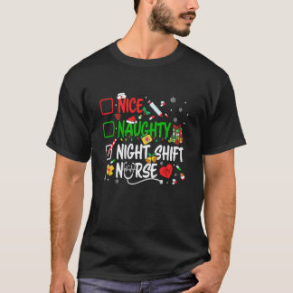 Lustige Weihnachts-Nachtschicht-Krankenschwester T-Shirt