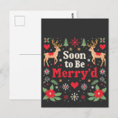 Lustige Weihnachts-Paare Postkarte (Vorne/Hinten)