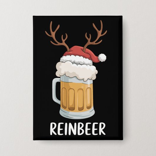 Lustige Weihnachts-Paarmatching-Reinbeer-Feiertage Button (Vorderseite)