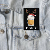 Lustige Weihnachts-Paarmatching-Reinbeer-Feiertage Button (Insitu)