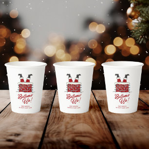 Lustige Weihnachts-Party-Trinkbecher 'Santa Bottom Pappbecher