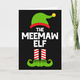 Lustige Weihnachts-Pyjama für die Familie Meemaw E Karte