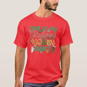 Lustige Weihnachts-Pyjama Vintage-Familie passende T-Shirt