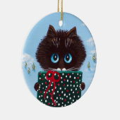 Lustige Weihnachts-Ragdoll-Katz-Kunst Creationarts Keramik Ornament (Rechts)
