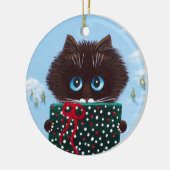 Lustige Weihnachts-Ragdoll-Katz-Kunst Creationarts Keramik Ornament (Links)