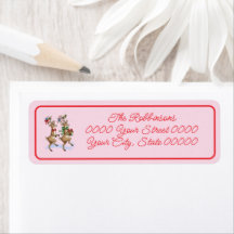 Lustige Weihnachts-Rentiere Rücksende-Adressetiket