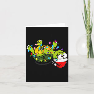 Lustige Weihnachts-Schildkröte Es ist in Ordnung M Karte