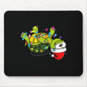 Lustige Weihnachts-Schildkröte Es ist in Ordnung M Mousepad