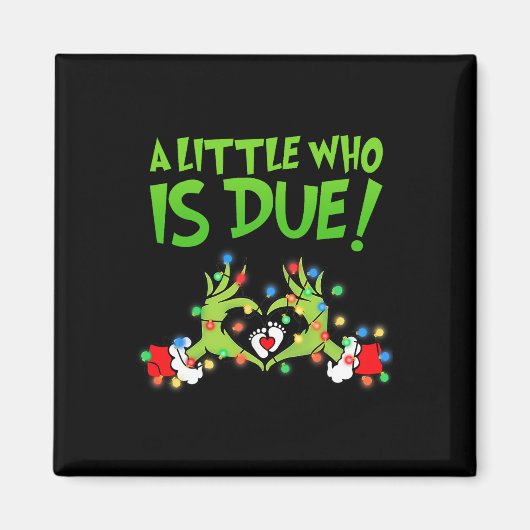 Lustige Weihnachts-Schwangerschaftsankündigung Neu Magnet (Vorne)