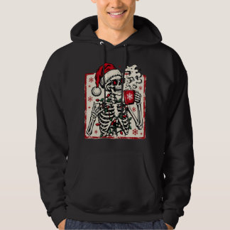 Lustige Weihnachts-Skelett-Kaffee-Liebhaber Hoodie