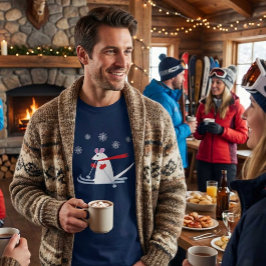 Lustige Weihnachts-Ski-Maus Apres-Ski-Party T-Shirt