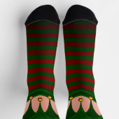Lustige Weihnachts-Socken Festliche Feiertags-Elfe Socken (Oben)