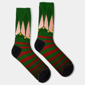 Lustige Weihnachts-Socken Festliche Feiertags-Elfe Socken (Rechts)