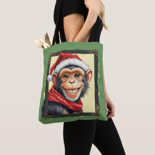 Lustige Weihnachts-Tierfavoriten - Affe 2 Tasche