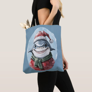 Lustige Weihnachts-Tierlieblinge - Hai 1 Tasche