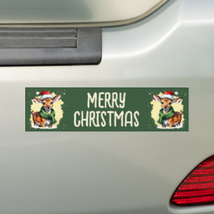 Lustige Weihnachts-Tierlieblinge - Reh 1 Autoaufkleber