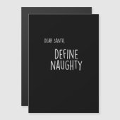 Lustige Weihnachts- Unartige-Nette-Santa-Checklist Magnetkarte (Vorne/Hinten)