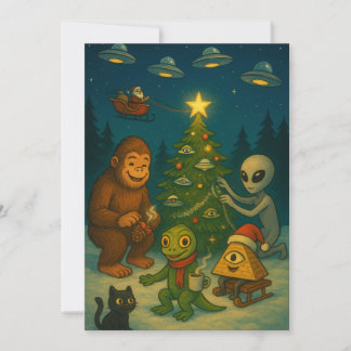 Lustige Weihnachts-Verschwörung Feiertagskarte