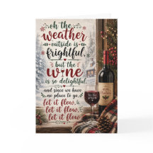 Lustige Weihnachts-Wein-Lass-es-fließen-Feiertagsk