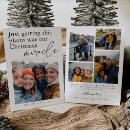 Lustige Weihnachts-Wunder-Foto-Feiertagskarte Einladung