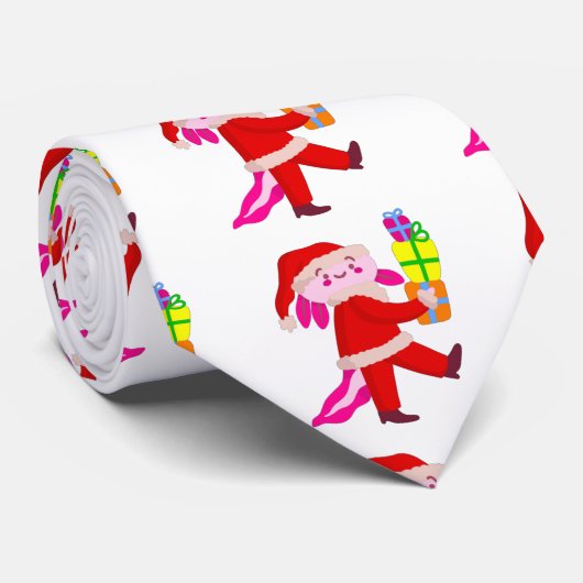 lustige Weihnachtsakolotse Krawatte (Gerollt)