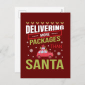 lustige Weihnachtsausgabe Feiertagspostkarte (Vorne/Hinten)