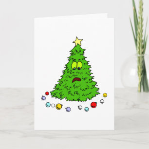 Lustige Weihnachtsbaum-Feiertags-Saisonale Karte