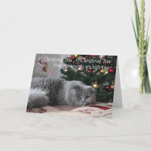 Lustige Weihnachtsbaumanhänger mit Katzen sind Ges Feiertagskarte