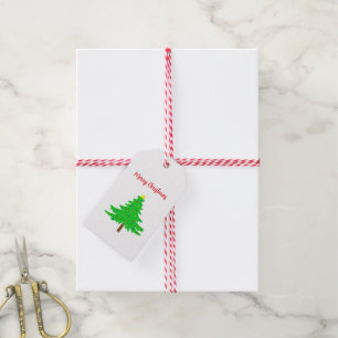 Lustige Weihnachtsbäume Geschenkanhänger