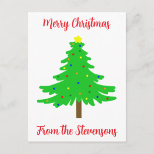 Lustige Weihnachtsbäume Postkarte