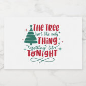 lustige Weihnachtsbaumkunst Alkoholflaschenetikett (Einzelnes Label)