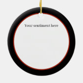 lustige Weihnachtsbaumkunst Keramik Ornament (Hinten)