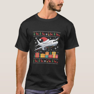 Lustige Weihnachtsbeleuchtung Baum Weihnachtsmann T-Shirt