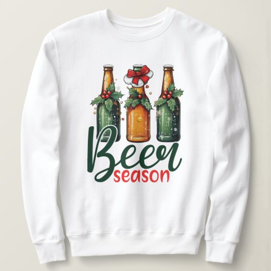 Lustige Weihnachtsbier-Saison Sweatshirt (Design vorne)
